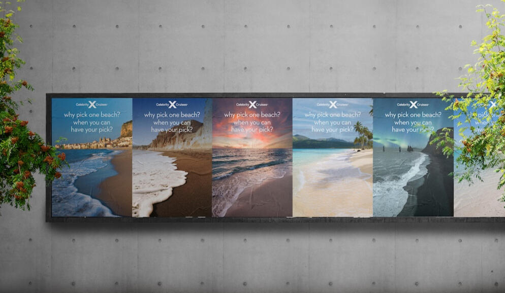 Celebrity Cruises "Have it All" campaign billboards Celebrity Cruises "Have it All" campaign billboards