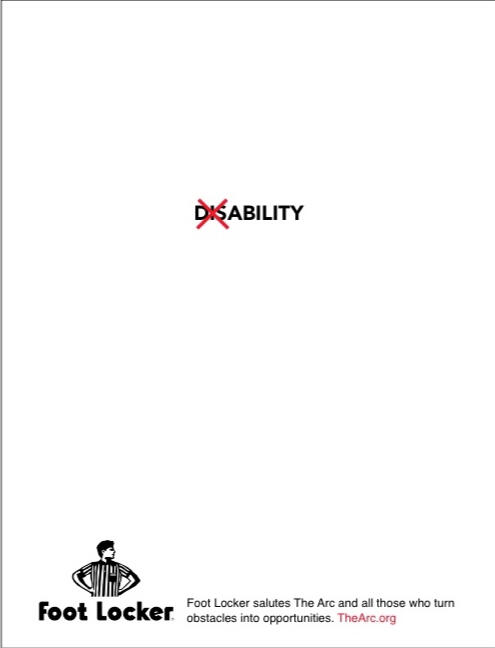Foot Locker ARC gala program ad Foot Locker ARC gala program ad
